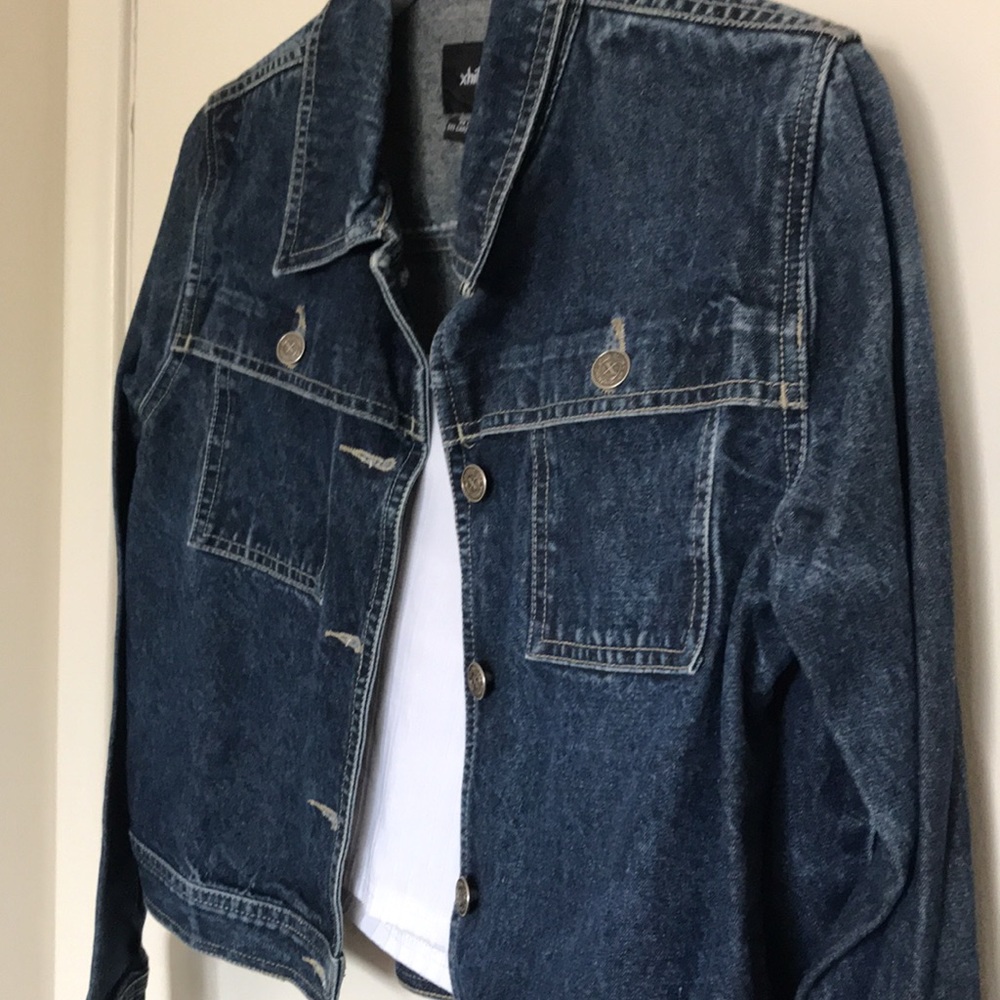 Crop Medium Long Sleeve Denim Jacket